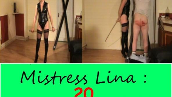 Mistress Lina: 20 Severe Cane Strokes To Slave - ( Mpeg4 )