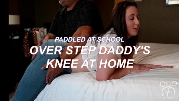 Paddled at School - Over Step Dad’s knee at Home - 720p