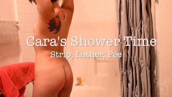 Cara’s Shower Time - Strip, Lather, Pee, Lotion - 720p