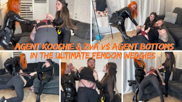 4K/ Ziva Fey - Agent Koochie And Ziva VS Agent Bottoms In The Ultimate Femdom Wedgies
