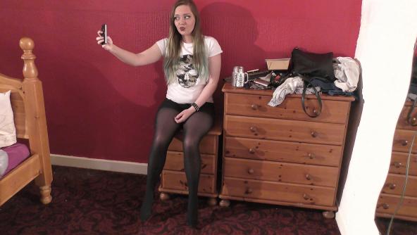 Sophie Selfie Feet On Face With Tights