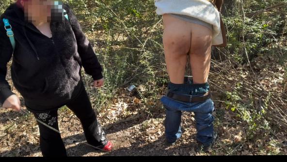 AL and KayKay switched in the woods