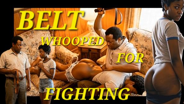 Belt Whooped For Fighting.