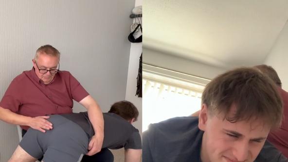 Felix Spanked in Sports Clothes