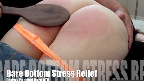 College Girl Stress Relief Spanking- Finals week for Christy